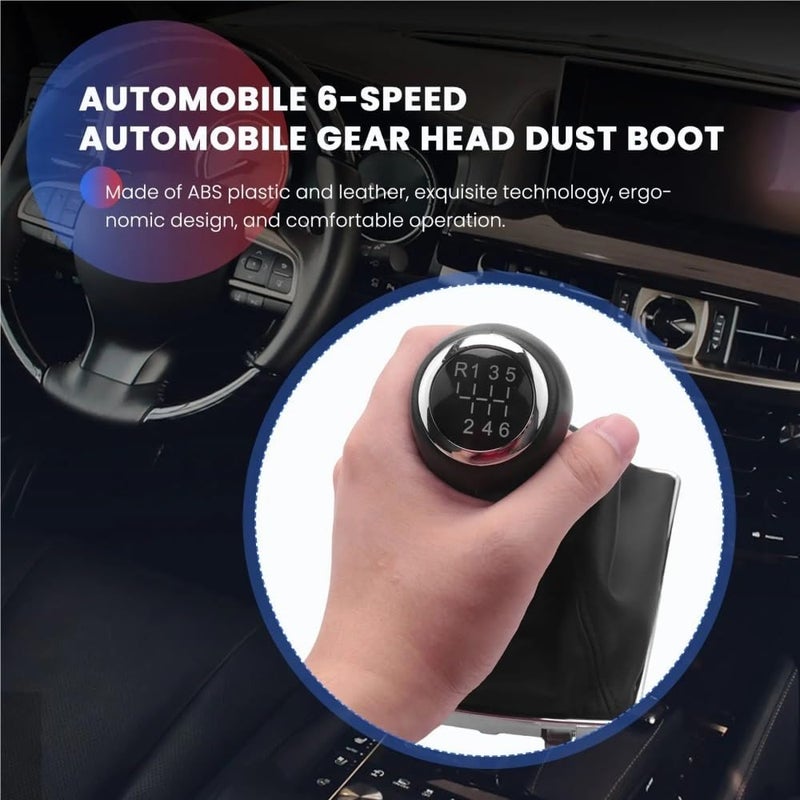 Vuzmode 6 Speed Gear Shift Knob with Gaiter Boot Cover - Image 5