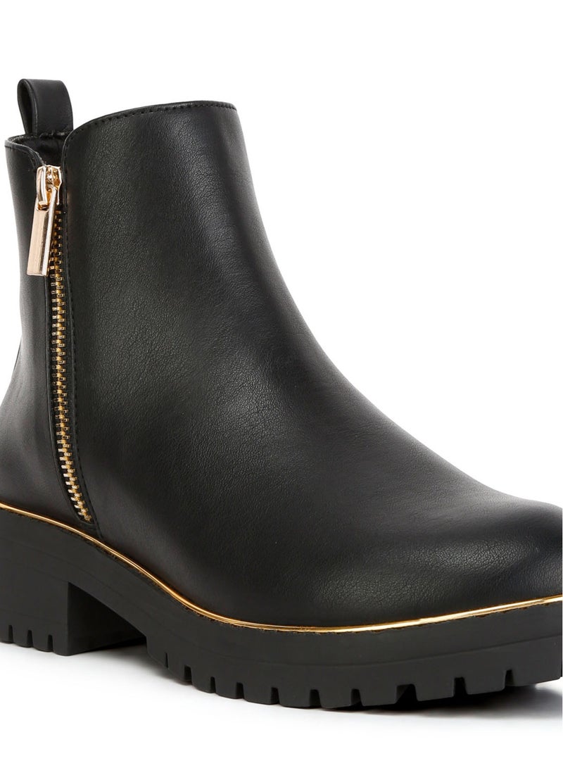 لندن راج أحذية نسائية من لندن راغ بكعب عريض وإطار معدني باللون الأسود - Image 5