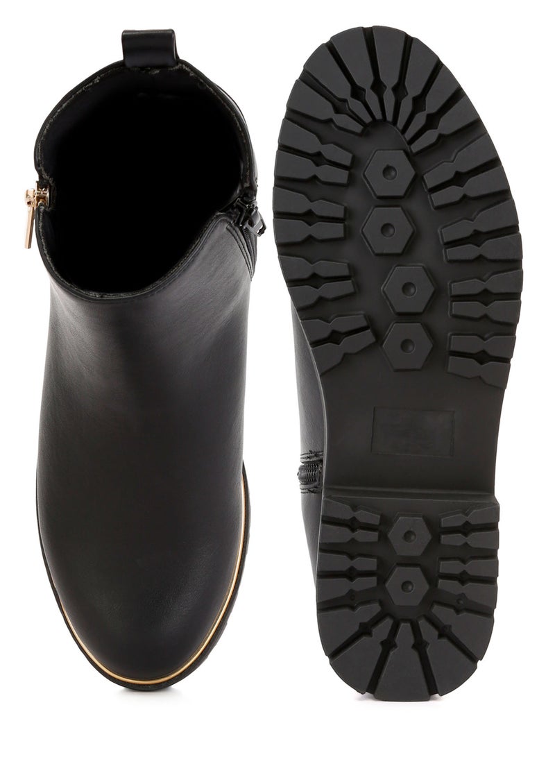 لندن راج أحذية نسائية من لندن راغ بكعب عريض وإطار معدني باللون الأسود - Image 4