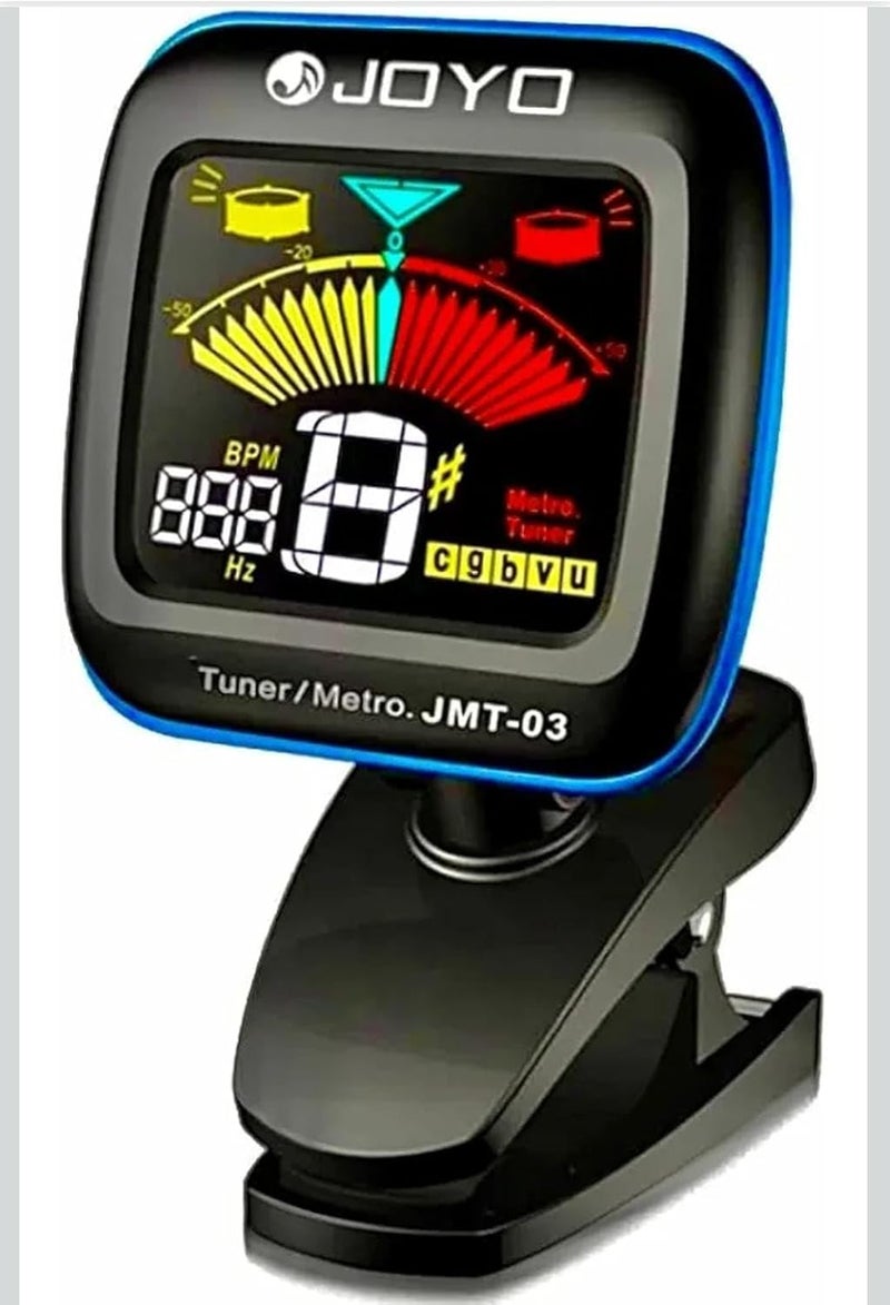JOYO JMT-03 Clip-on Tuner and Metronome with Color Display for Guitar, Bass, Violin, Ukulele - Image 2
