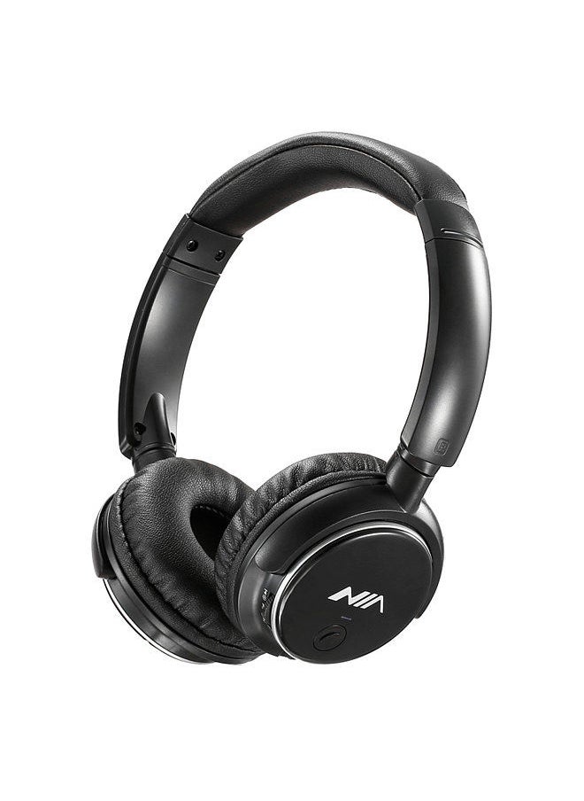 NIA Q1 Bluetooth Headphone Wireless Stereo Music Headset Over-ear TF Card FM Radio Foldable Wired Earphone with Microphone APP Control  - Image 2
