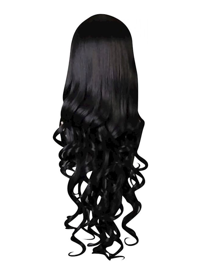 باروكة شعر مجعد على الموضة أسود