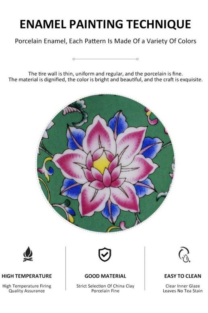 أفضل ذروة 6 أكواب شاي سيراميك مع صندوق هدايا، مجموعة أكواب قهوة بورسلين أنيقة مطلية بالمينا الزهري، 6 أكواب شاي زهرية الألوان للاستخدام في المنزل والمكتب والمطعم - Image 4