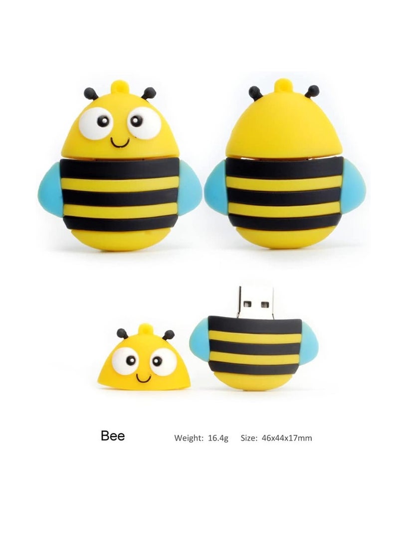 Bee Shaped USB Flash Drive, Shock And Dust Resistance Cute USB Thumb Drive, Lightweight And Portable Memory Stick, High Speed USB Drive Or External Data Storage, (1pc, 64GB)