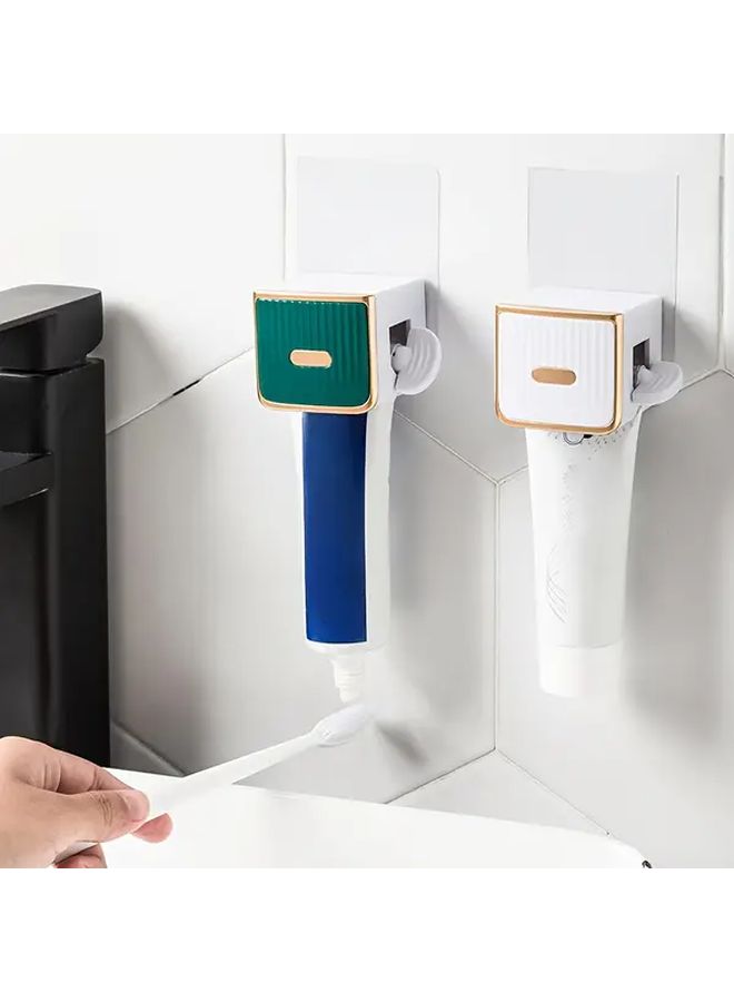 Green Manual Wall Mounted Toothpaste Dispenser Plastic Tube Squeezer No Power Required - Image 5