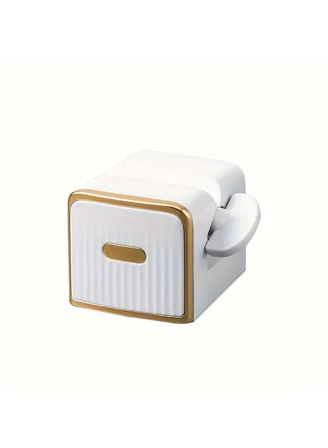 Green Manual Wall Mounted Toothpaste Dispenser Plastic Tube Squeezer No Power Required - Image 1