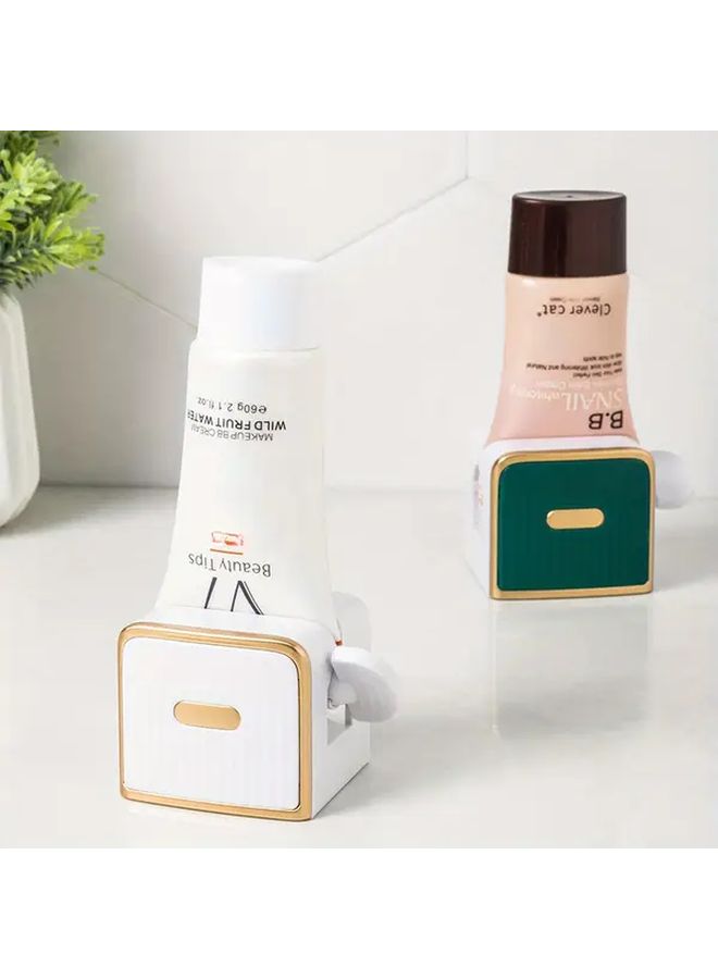 Green Manual Wall Mounted Toothpaste Dispenser Plastic Tube Squeezer No Power Required - Image 3