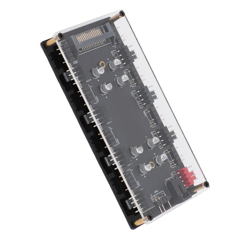 Republic Of Gamers ARGB PWM 2 in 1 8 Way Hub - 8 Port 5V 3Pin ARGB Lighting Sync with 8 Channel 12V 4Pin PWM Fan Controller for PC Computer Chassis - Image 5