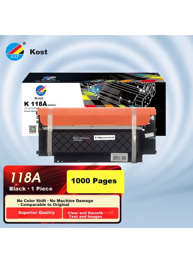 Kst K 118a Toner Cartridge W2080a With Chip For Hp Laser 150a/color Laser Mfp 178/179, 1000 Pages, Black, Network Version - Image 5