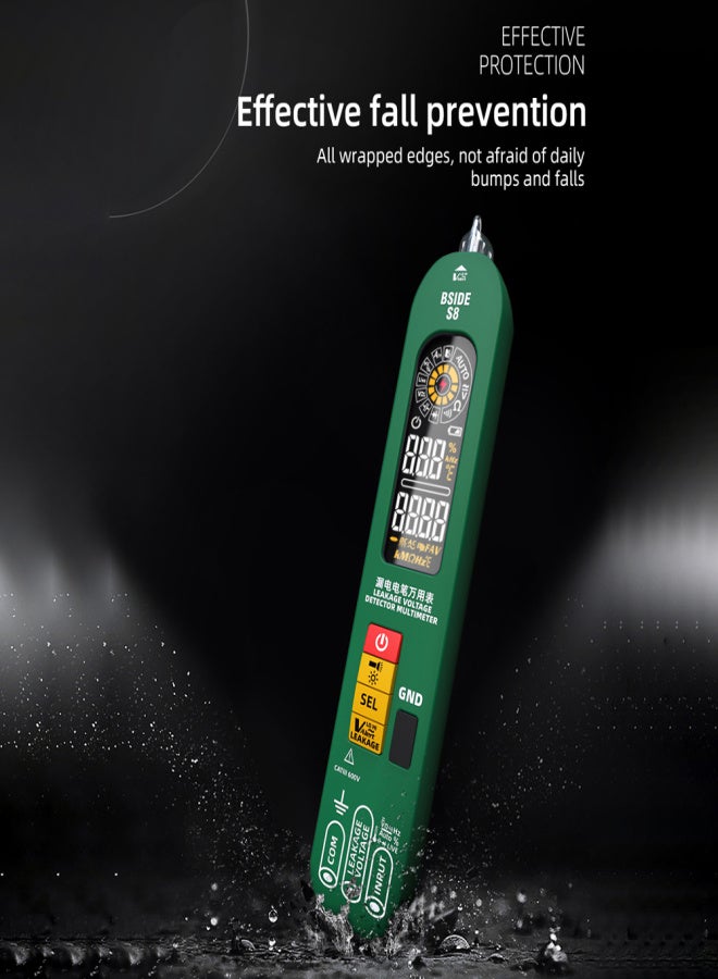 BSIDE S8 3in1 Handheld Multimeter Electrical Test Pen Thermometer Digital 6000 Counts Multimeter Leakage Test Pen EBTN Color Backllight Display Handheld Multimeter Professional Voltage Current - Image 5