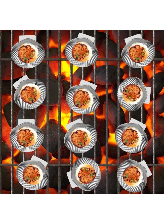 Outset 76471 Stainless Steel Grillable Oyster Shells - Image 2