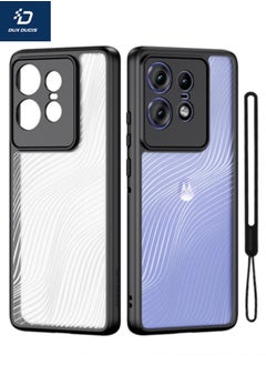 دوكس دوتشيز حافظة Motorola Edge 50 Pro مع حبل قصير، غطاء خلفي نحيف مضاد للسقوط ومقاوم للصدمات من الدرجة العسكرية، [ملمس متجمد] [شهادة SGS مقاومة للسقوط] [ملمس انسيابي] حافظة لهاتف Motorola Edge 50 Pro 5G  - Image 1