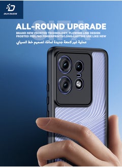 دوكس دوتشيز حافظة Motorola Edge 50 Pro مع حبل قصير، غطاء خلفي نحيف مضاد للسقوط ومقاوم للصدمات من الدرجة العسكرية، [ملمس متجمد] [شهادة SGS مقاومة للسقوط] [ملمس انسيابي] حافظة لهاتف Motorola Edge 50 Pro 5G  - Image 2