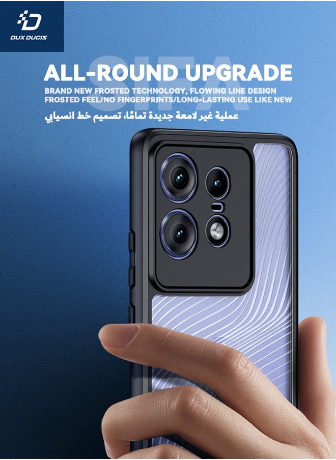 DUX DUCIS - Motorola Edge 50 Pro Case with Lanyard, Military Grade Anti-Drop Slim Shockproof Frosted Back Cover, [Frosted Feel][SGS Dropproof Certification][Streamline Texture] Case for Motorola Edge 50 Pro 5G - Image 1