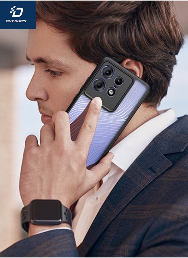DUX DUCIS - Motorola Edge 50 Pro Case with Lanyard, Military Grade Anti-Drop Slim Shockproof Frosted Back Cover, [Frosted Feel][SGS Dropproof Certification][Streamline Texture] Case for Motorola Edge 50 Pro 5G - Image 1