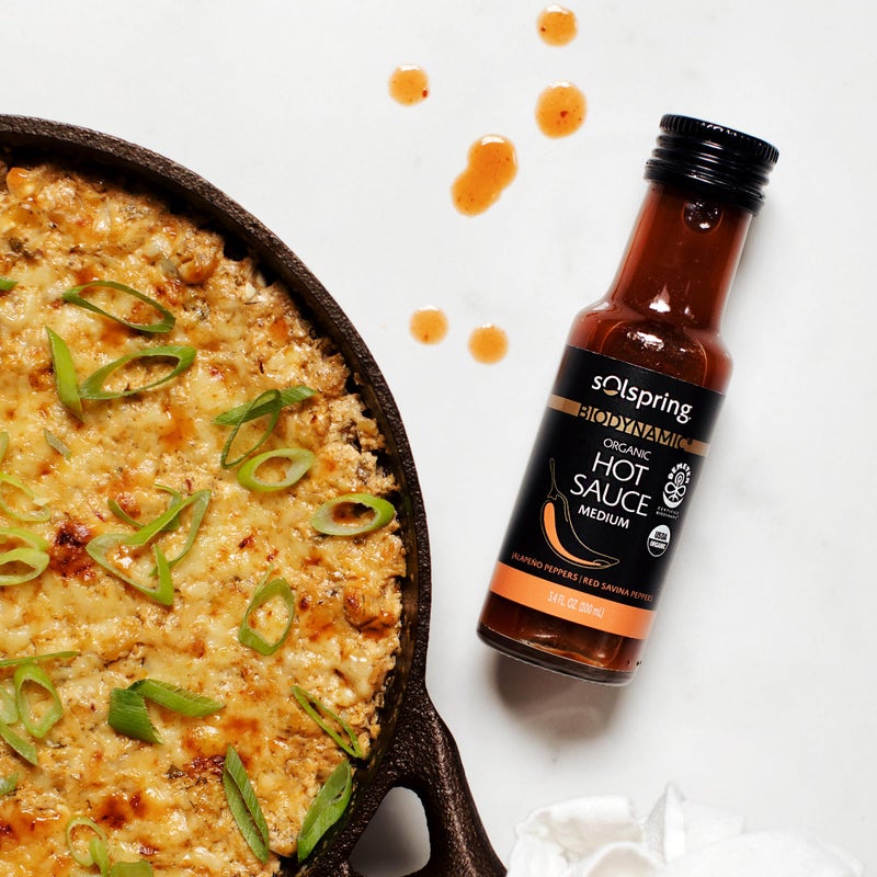 Dr. Mercola Solspring Biodynamic Organic Hot Sauce, Medium, 3.4 Fl. Oz. (100 mL), Jalapeno & Red Savina Peppers, Non-GMO, Gluten Free, Soy Free, Certified USDA Organic, Demeter Certified - Image 4