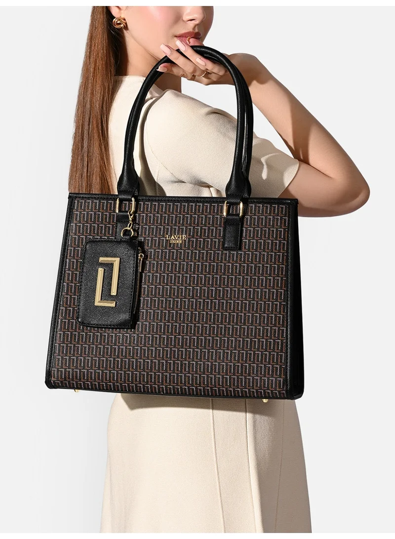 Lavie Luxe Women's Mono Quad25 Large Handbag (Black)