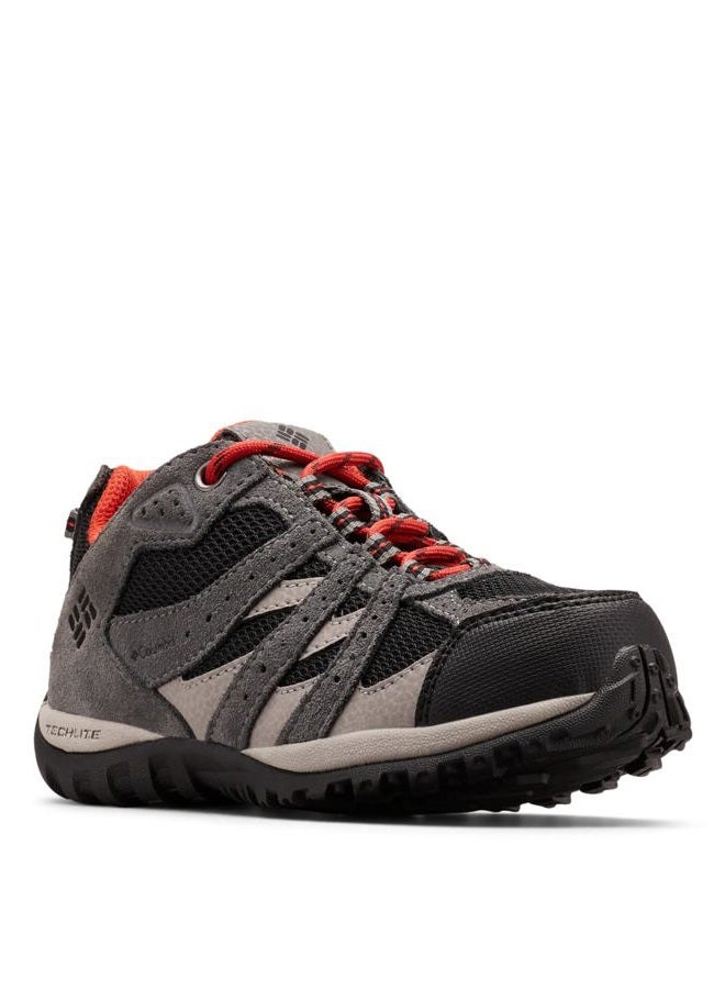 Columbia Redmond Waterproof Low Rise Hiking Shoes for Kids, Black Flame, 32 EU - Image 1