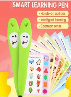 ماركة غير محددة Smart Logic Reading Y ~Pen Learning Toys With 12pcs 2 ~Side Learning Cards 120 Knowledge Point Early Interesting Educational Toys  - Image 3