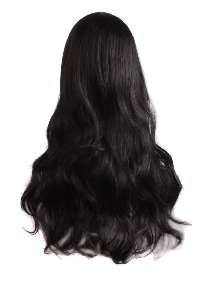 إستيل باروكة شعر نسائية طويلة مجعد ساحرة باللون الأسود - Image 2