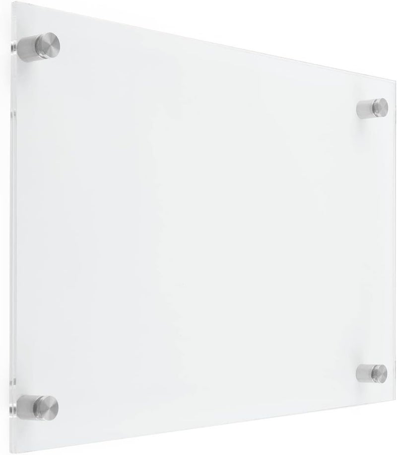 Displays2go إطار أكريليك Displays2go 11 × 17  لافتات الغرف مع دعامات من الفولاذ المقاوم للصدأ للإشارات التوجيهية  EDSIGN1117 - Image 1
