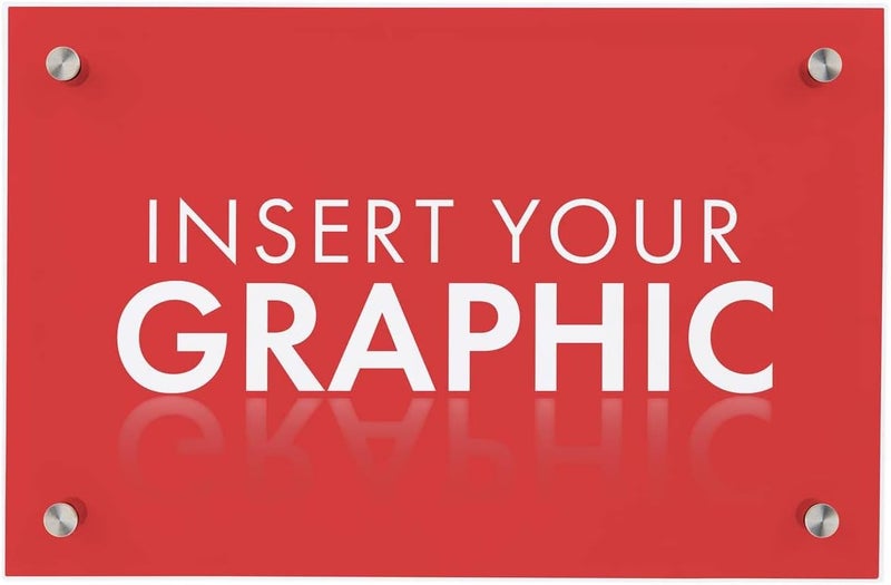 Displays2go إطار أكريليك Displays2go 11 × 17  لافتات الغرف مع دعامات من الفولاذ المقاوم للصدأ للإشارات التوجيهية  EDSIGN1117 - Image 2
