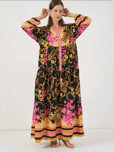 BIG DART BDART Patterned V-Neck Maxi Dress