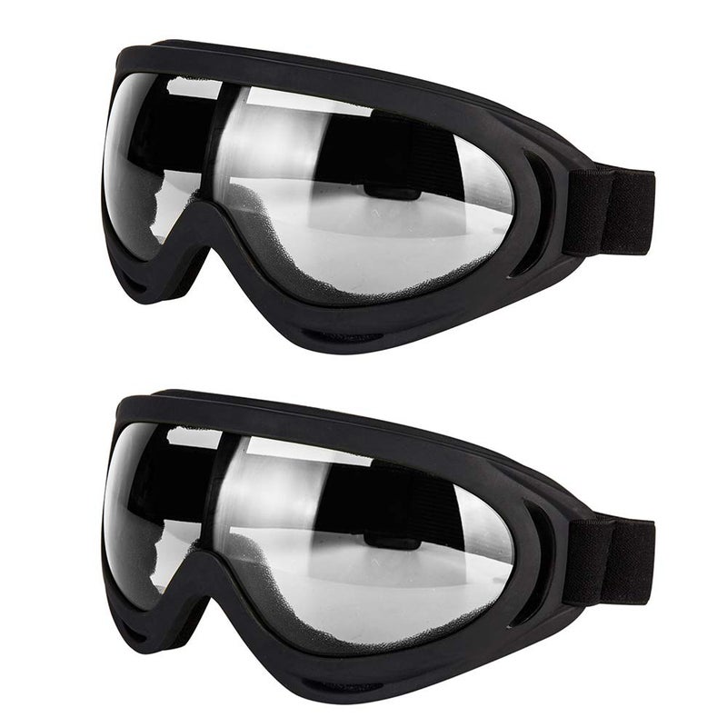 LJDJ Motorcycle Goggles Glasses Set of 2 Dirt Bike ATV Motocross AntiUV Adjustable Riding Offroad Protective Combat Tactical Military Goggles for Men Women Kids Youth Adult - Image 3