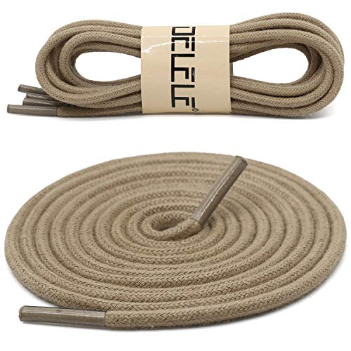 DELELE 2 Pair 47 inch Khaki Round Waxed Oxford Shoe Laces for Dress Shoes and Boots - Image 2