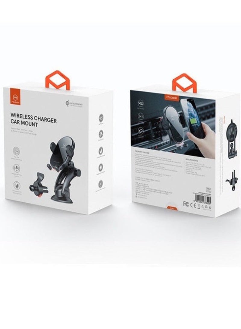 Mcdodo CH-762 | شاحن لاسلكي مغناطيسي بقوة 15 واط مع حامل للسيارة - Image 2