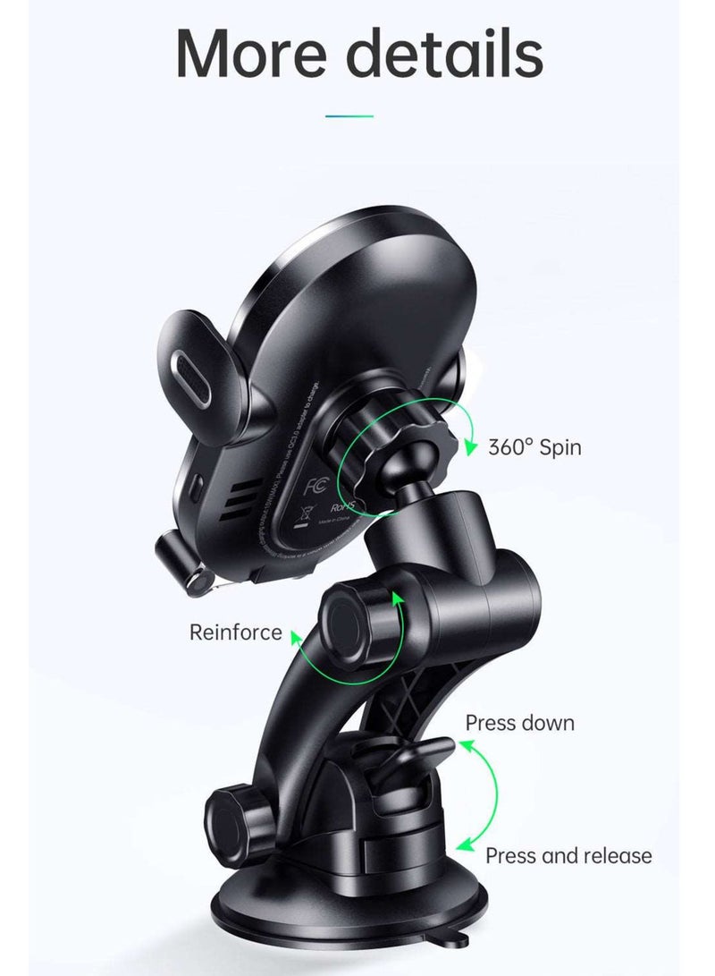 Mcdodo CH-762 | شاحن لاسلكي مغناطيسي بقوة 15 واط مع حامل للسيارة - Image 4
