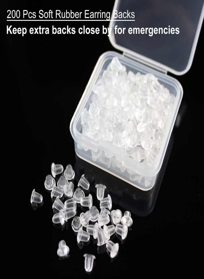 KMEOSCH Black Plastic Earrings for Sports, KMEOSCH 400Pcs 18g 3mm 4mm Non-Metal Fully Plastic Post Earrings with Soft Rubber Earring Backs in 2 Organizer Boxes for Men/Women - Image 4