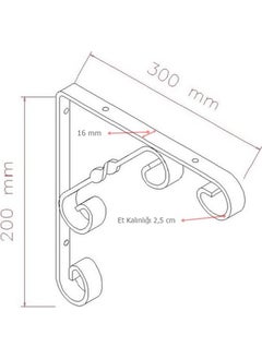 Eym Twisted 20 x 30 cm Decorative Under-Shelf Shelf Leg Console White  - Image 3