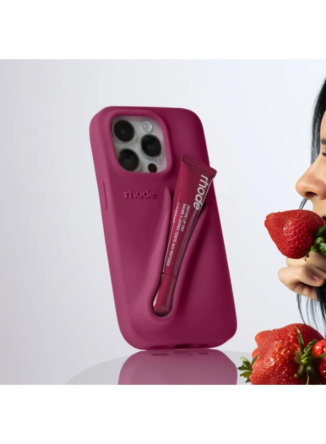 رود جراب هاتف Rhode Iphone 15 Pro مع حامل مرطب الشفاه في العبوة الأصلية، جراب هاتف متعدد الوظائف مع حقيبة سفر أنيقة من السيليكون - Image 1