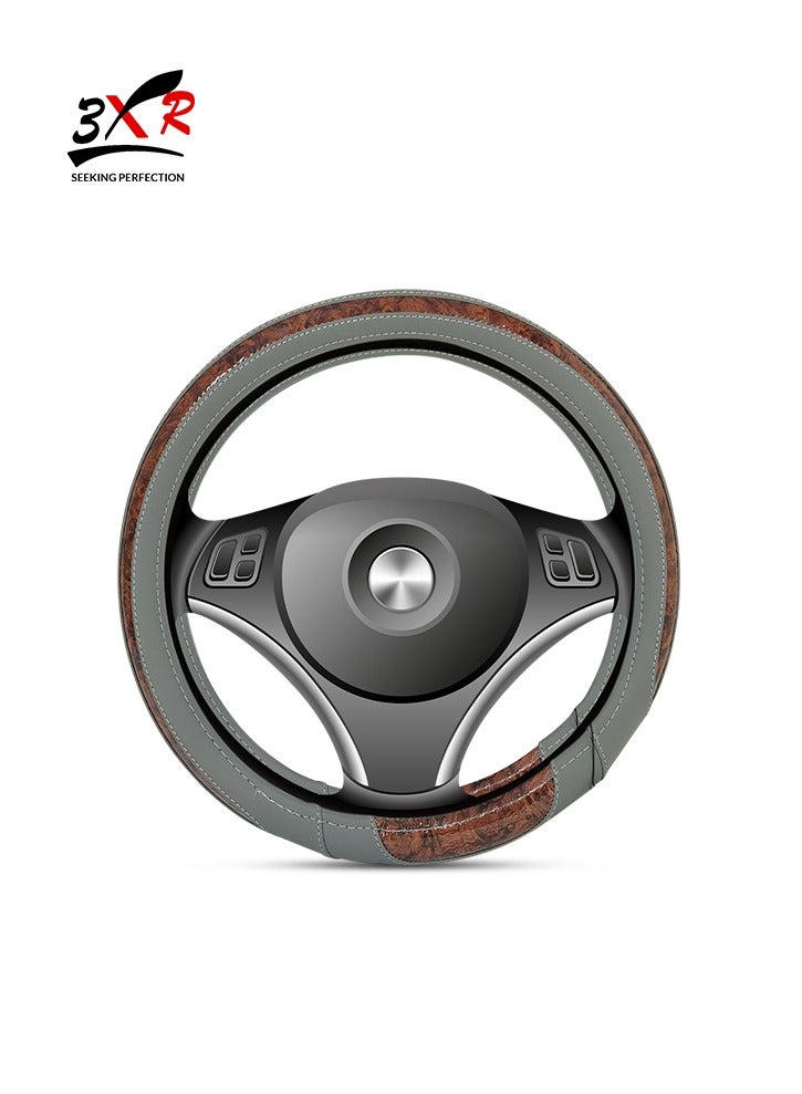 3XR Car Steering Cover Good Grip Dual Tone Steering Wheel Cover Decoration For Universal Cars 3XR-H3144 - Image 1