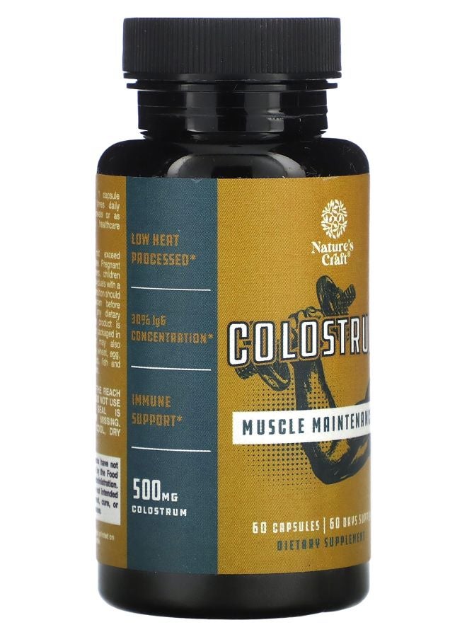 Nature's Craft Colostrum 500 mg 60 Capsules - Image 2
