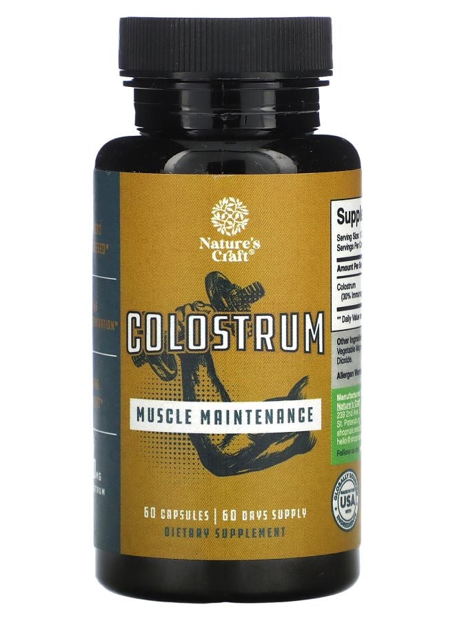 Nature's Craft Colostrum 500 mg 60 Capsules - Image 1