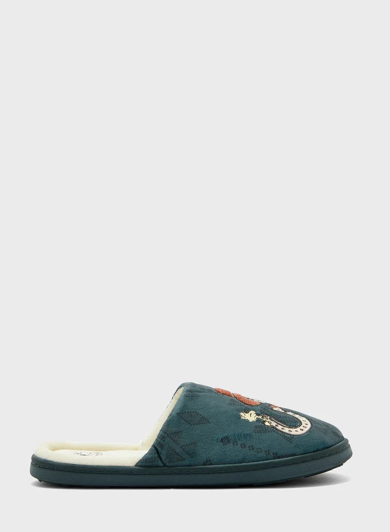 ومن سيكريت Fur Detailed Slip Ons