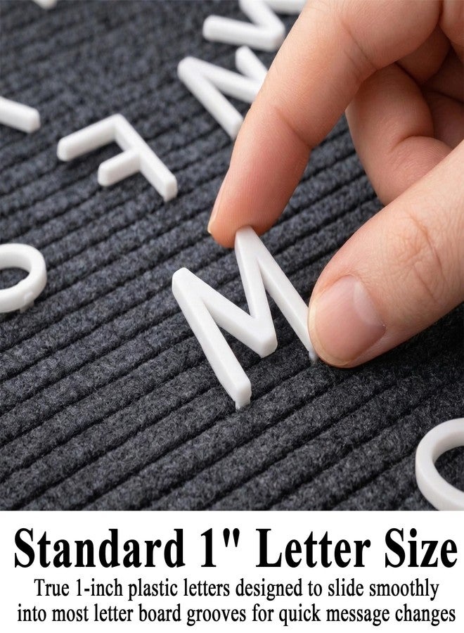C CRYSTAL LEMON 1 Inch Plastic Letter Board Letters, 312 PCS White Replacement Letters and Numbers, Compatible with 1-Inch Letter Grooves for Felt and Directory Boards, Letters Only - Image 3