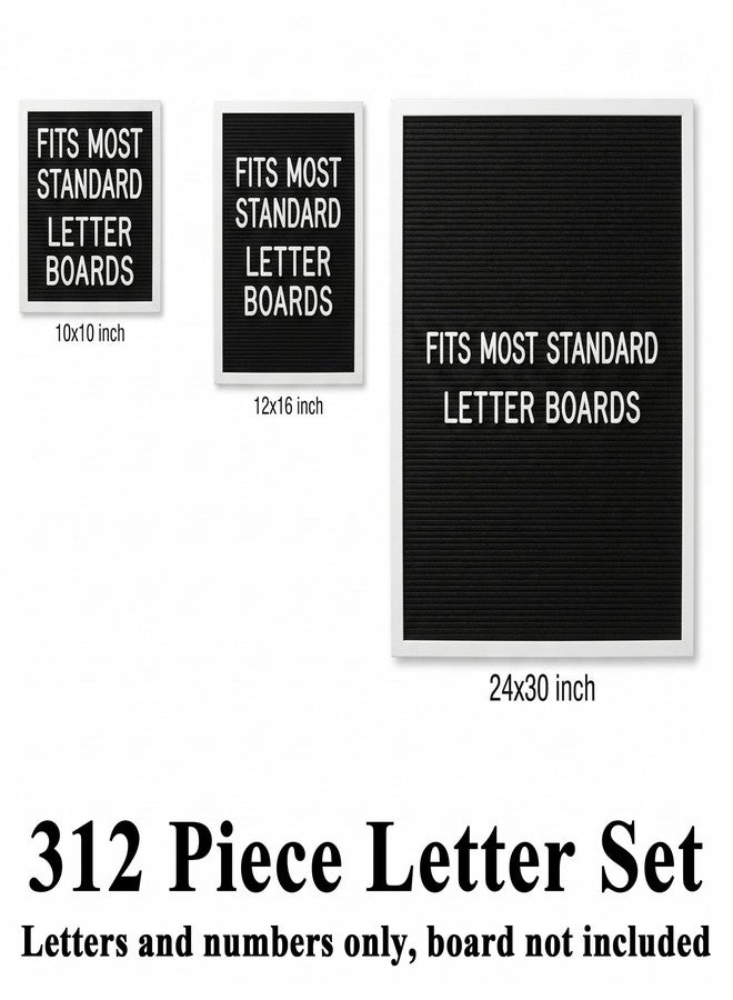 C CRYSTAL LEMON 1 Inch Plastic Letter Board Letters, 312 PCS White Replacement Letters and Numbers, Compatible with 1-Inch Letter Grooves for Felt and Directory Boards, Letters Only - Image 4