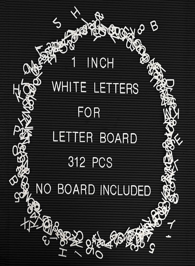 C CRYSTAL LEMON 1 Inch Plastic Letter Board Letters, 312 PCS White Replacement Letters and Numbers, Compatible with 1-Inch Letter Grooves for Felt and Directory Boards, Letters Only - Image 2