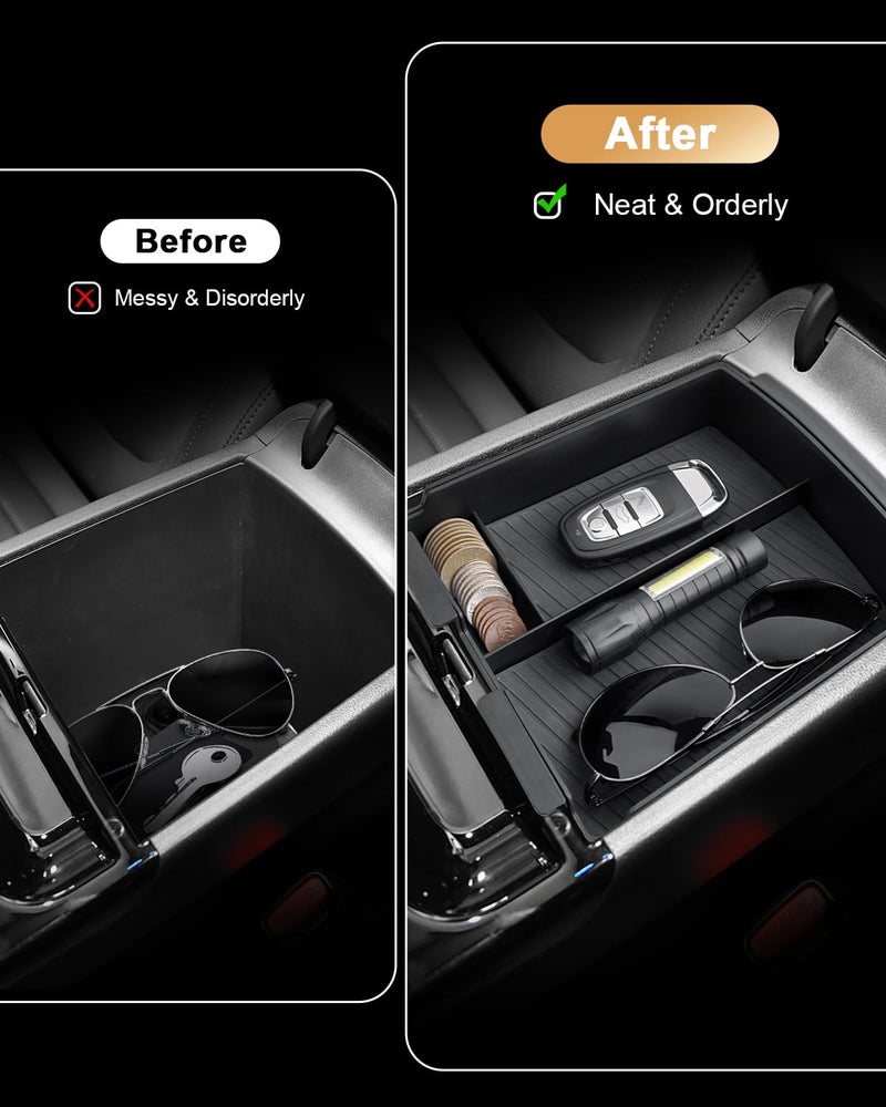 ECOZEN Double-Layer Center Console Organizer For 2025-2026 Hyundai Tucson(Limited)/2025-2026 Tucson Hybrid/Tucson Plug-in Hybrid Armrest Organizer - ONLY Fit 2025-2026 Tucson With Electronic Shift - Image 5