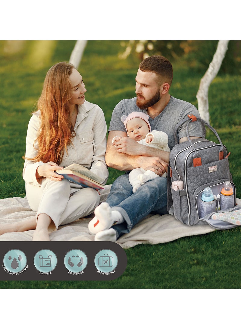 Moon Nutra Diaper Backpack - Grey - Image 5