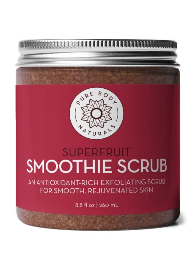 PURE BODY NATURALS Pure Body Naturals Superfruit Smoothie Scrub, 8.8 fl oz | Antioxidant-Rich Exfoliating Scrub for Smooth, Rejuvenated Skin  - Image 1