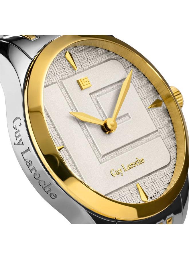 Guy Laroche Maxime 29mm Women's Analog Swiss Watch with Silver-Gold Stainless Steel Bracelet  - Image 4