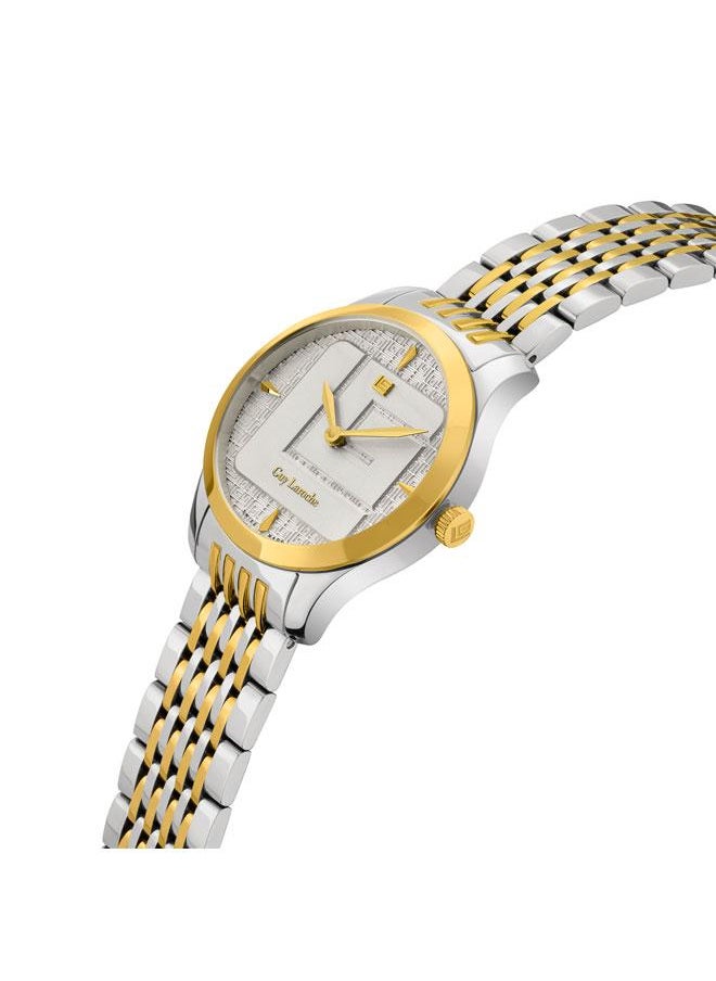 Guy Laroche Maxime 29mm Women's Analog Swiss Watch with Silver-Gold Stainless Steel Bracelet  - Image 2