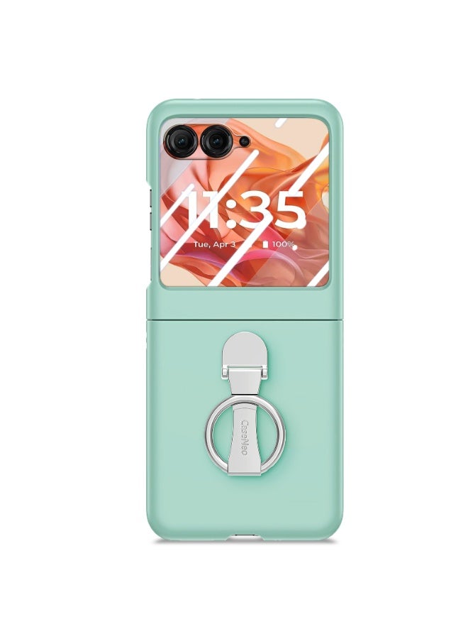 general Compatible with Motorola Razr 60 Ultra Case with Ring, with Electroplated Three-axis Ring Stand  Screen Protector,Slim Skin-feeling PC Protective Case for Moto Razr 60 Ultra - Image 3