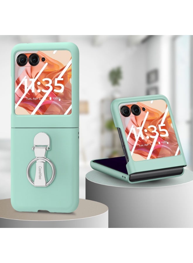 general Compatible with Motorola Razr 60 Ultra Case with Ring, with Electroplated Three-axis Ring Stand  Screen Protector,Slim Skin-feeling PC Protective Case for Moto Razr 60 Ultra - Image 1