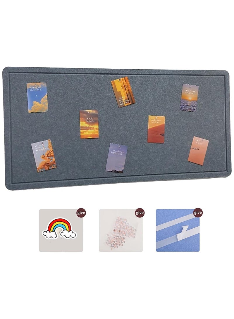 Generic Bulletin Board Foldable Large Decorative Picture Framed Display Board with Pins Bulletin Board for Displaying Notes Photos School Home Kitchen & Office Walls (Grey)  - Image 1