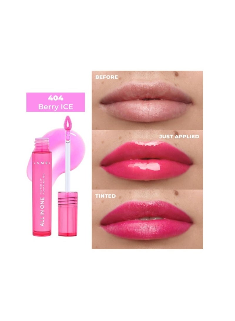 LAMEL All in One Lip Tinted Plumping Oil №404 Berry ICE - Image 2